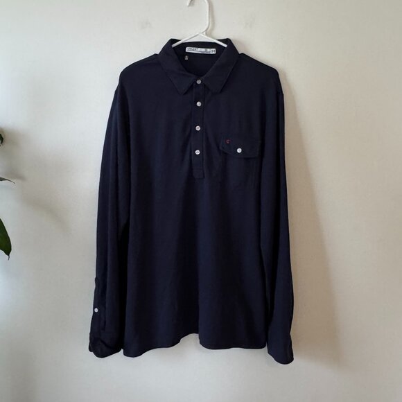 Criquet 100% Pima Cotton Knit Long Sleeve Polo - Picture 1 of 7